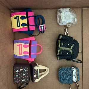 AirPods with charging case and case covers